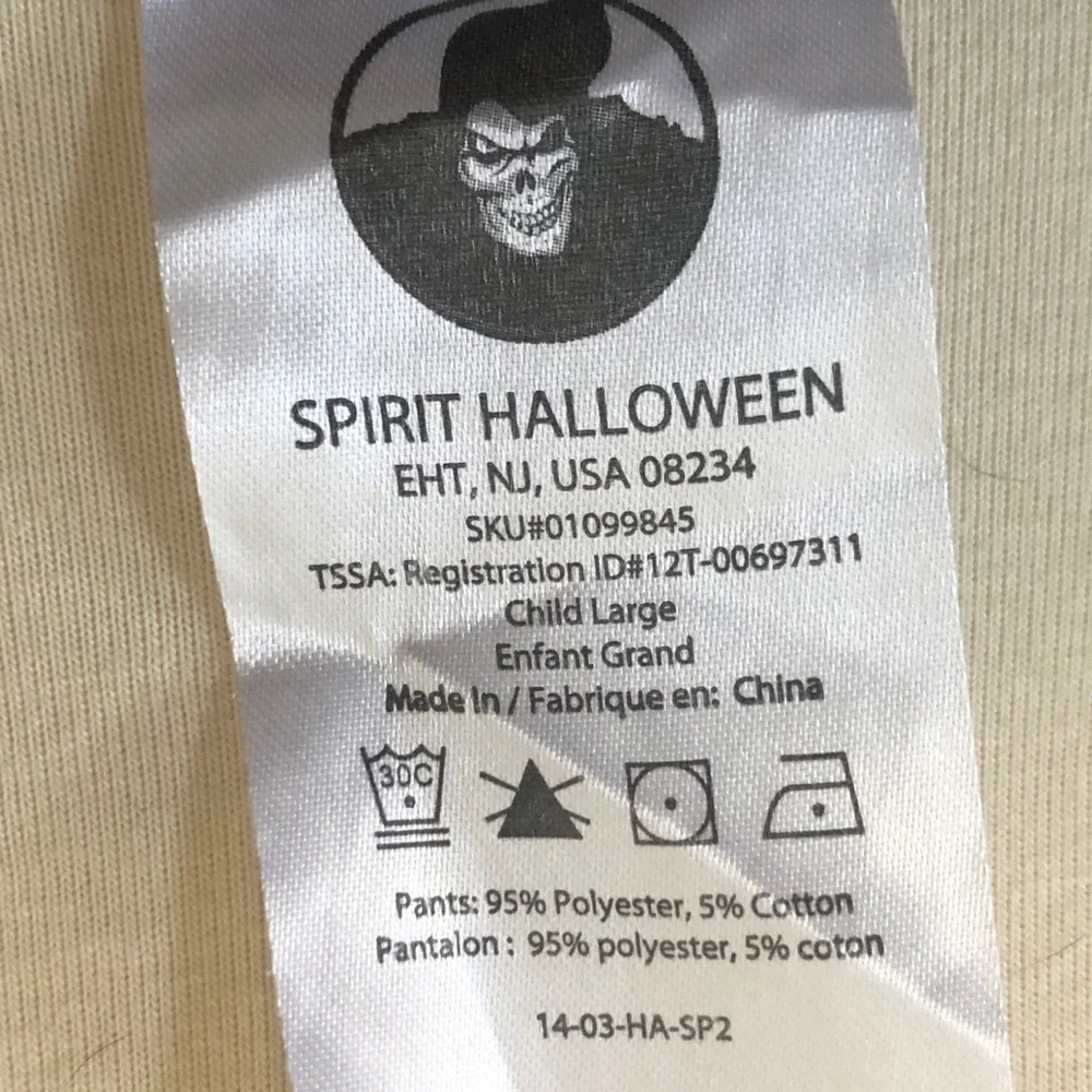 Spirit Halloween Zombie Costume Pants Grey